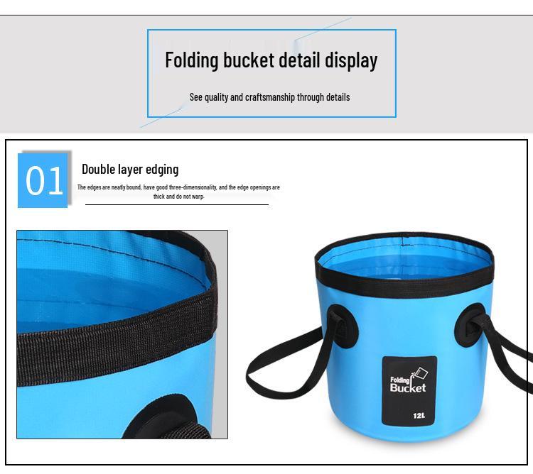 Portable Folding Waterproof Travel Fishing Bucket Bag