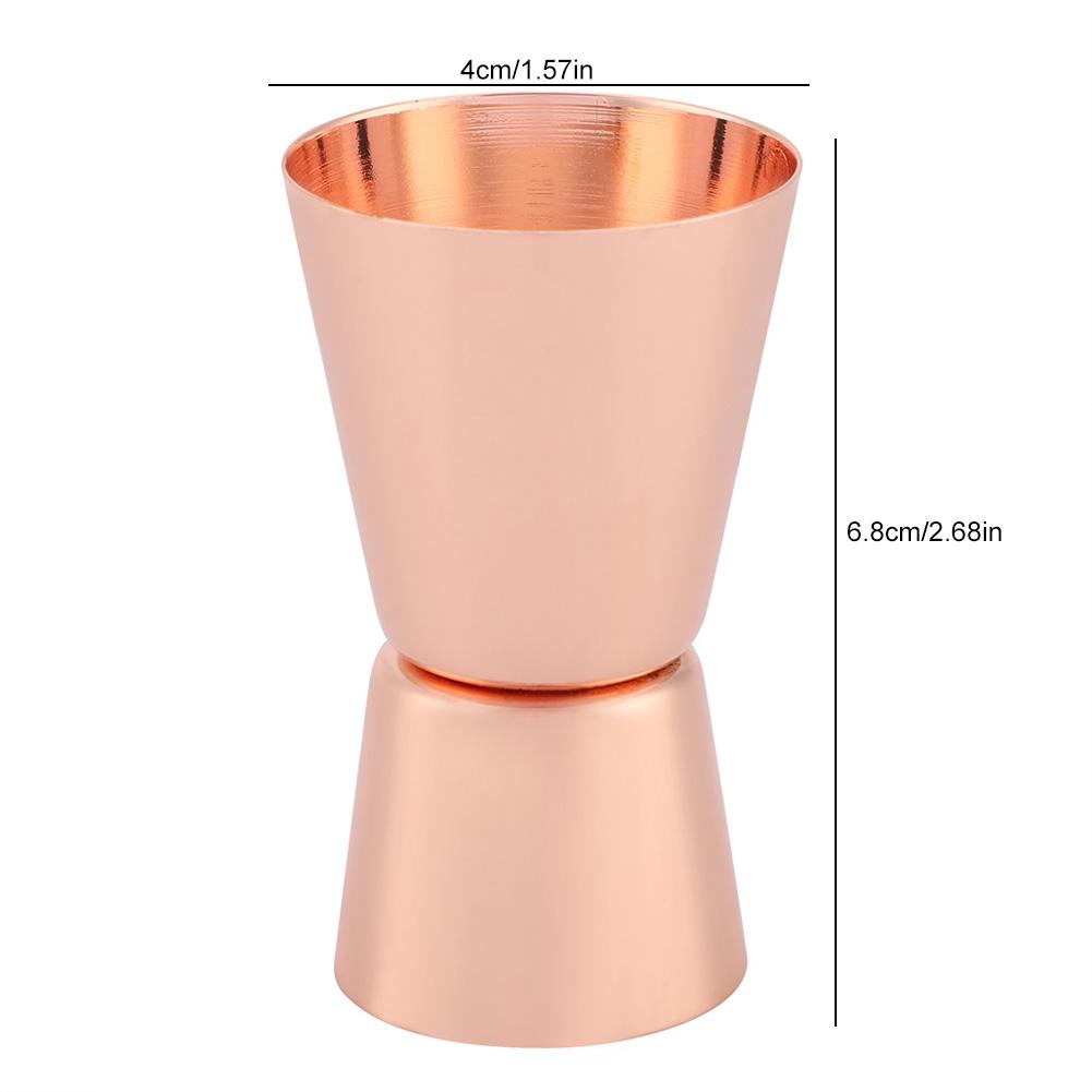 15 30ml Jigger Double Sided Liquor Cocktail Wine Measuring Cup Drink Bar Tool (Rose Red)