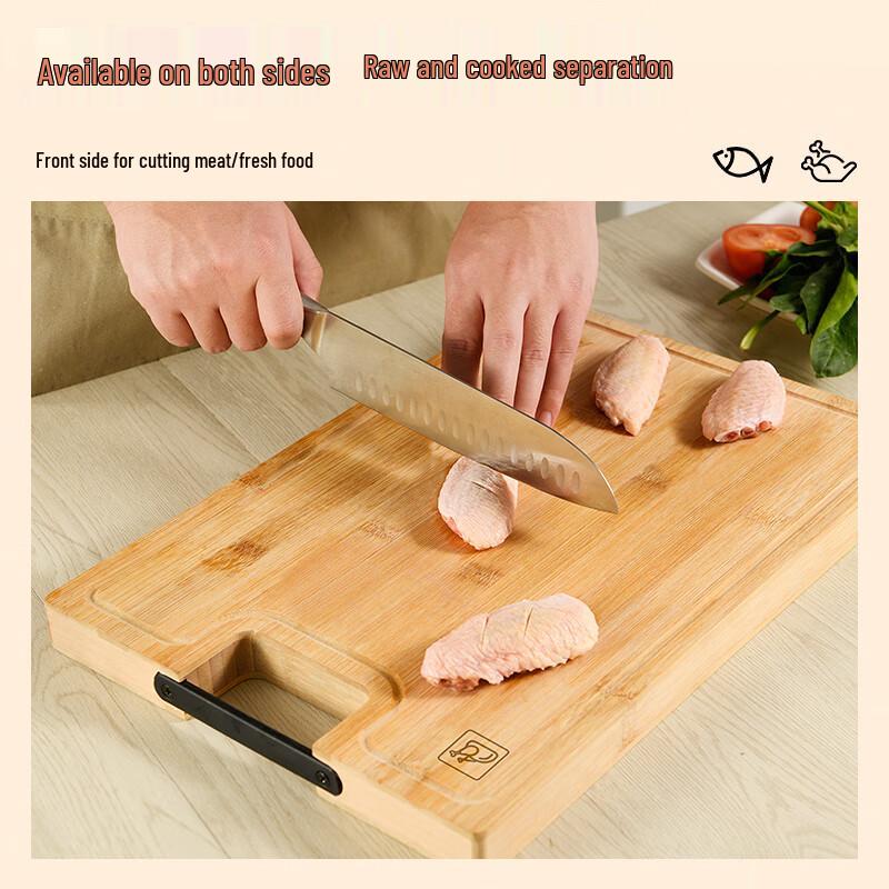 ASD Large 3cm Thick Double-Sided Bamboo Chopping Board