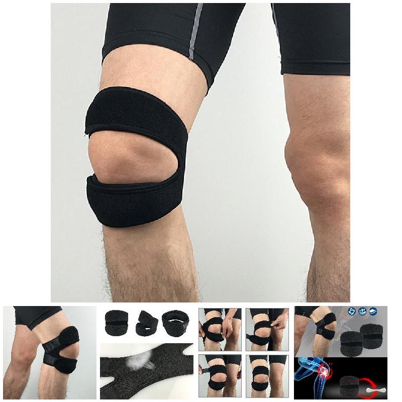 Adjustable Compression Knee Patellar Pad Non Slip Design Tendon Support Sleeve Brace Suitable for Joint Pain Relief