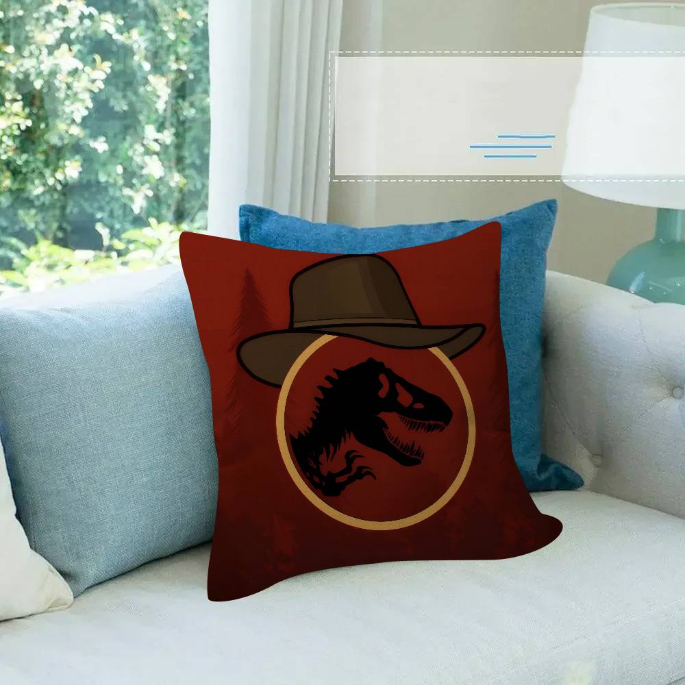 C-Cool J-Jurassic Logo World Personalized Picture Text Home Decorative Pillows Household Gifts 45X45Cm