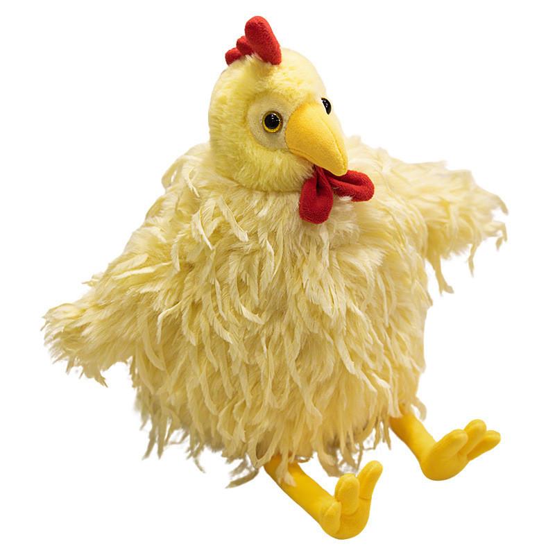 Longhaired Chick Plush Toy Cartoon Chicken Stuffed Animal For Kids And Collectors