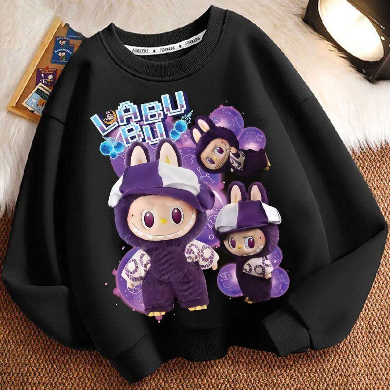 Children's Round-neck Hoodies, Cute Long-sleeved Hoodies for Boys and Girls In Spring and Autumn