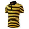 Summer Men's Classic Striped Polo Shirts Short Sleeve Breathable Casual T-Shirt Contrast Color Lapel Collar Streetwear Basic Top