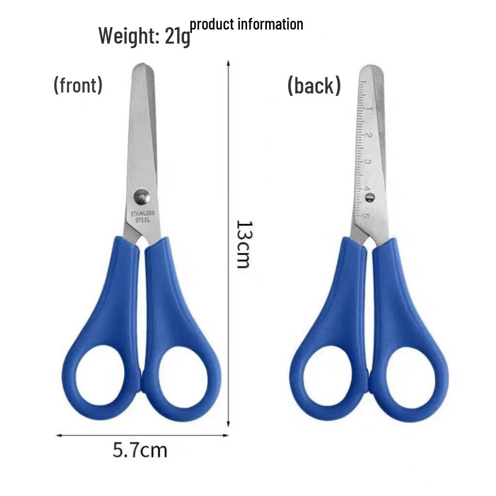 Children's Safety Stainless Steel Ruler Scissors for Origami and Craft – Small, with Scale
