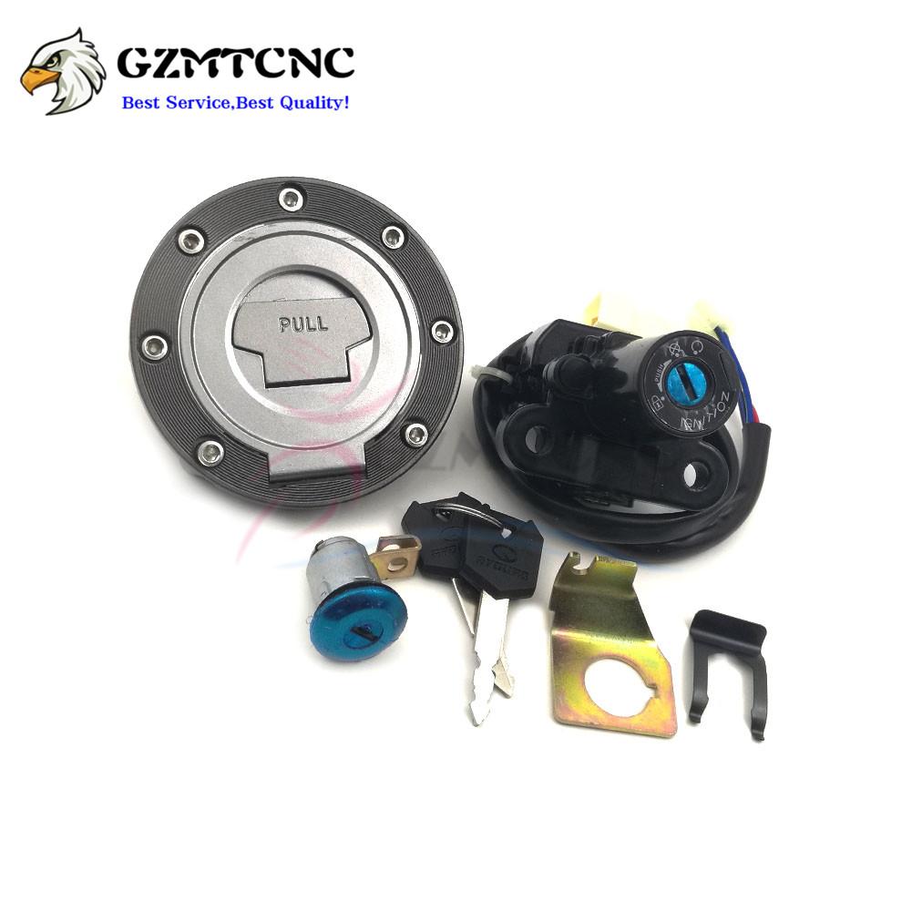 For Yamaha YZF R1 2002-2003, 2007-2010 R6 2004, 2006-2013 FJR1300 01-10 FZ6 R6S Ignition Switch Seat Lock Fuel Gas Cap with Keys