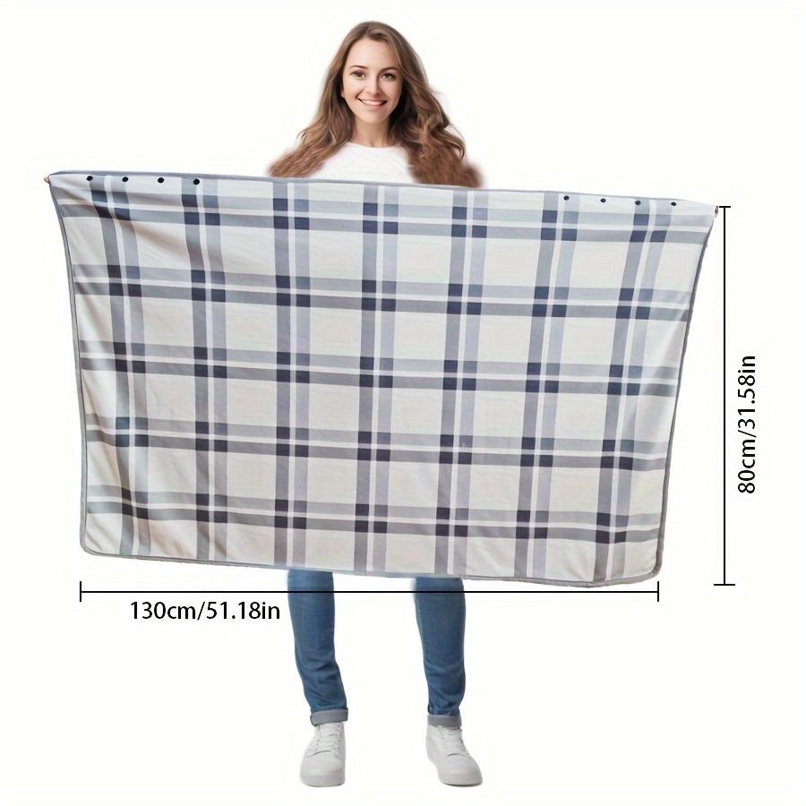Cozy Flannel Wearable Blanket Shawl - Perfect for Winter, Office & Outdoor Leisure