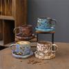 Vintage Ceramic Coffee Mug & Saucer Set