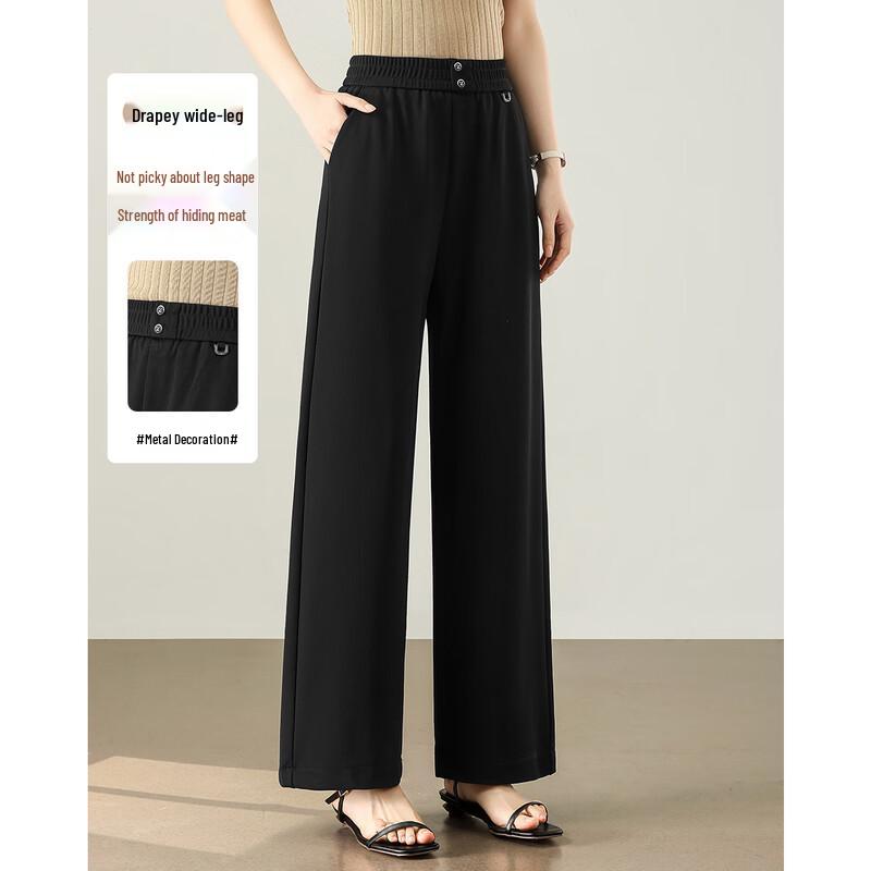 TERRE BLEUE Women s Casual Wide-Leg Suit Pants 27