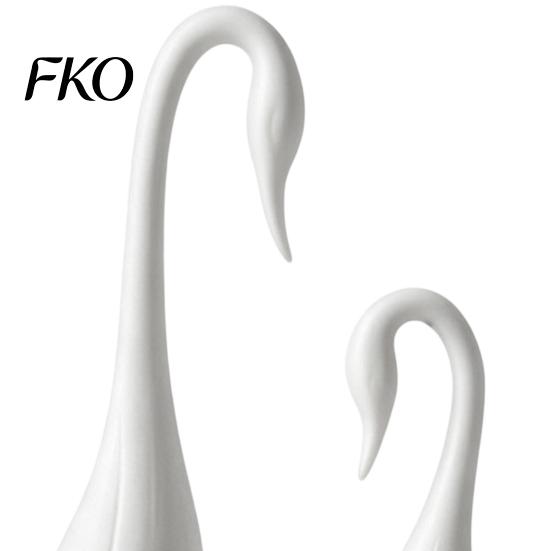 Niche Art Gift 2Pcs 3D Printed Swan Figurine, Artistic Sculpture with Stable Base, Decorative Double Ornament Ornaments, Minimalist Animal for
