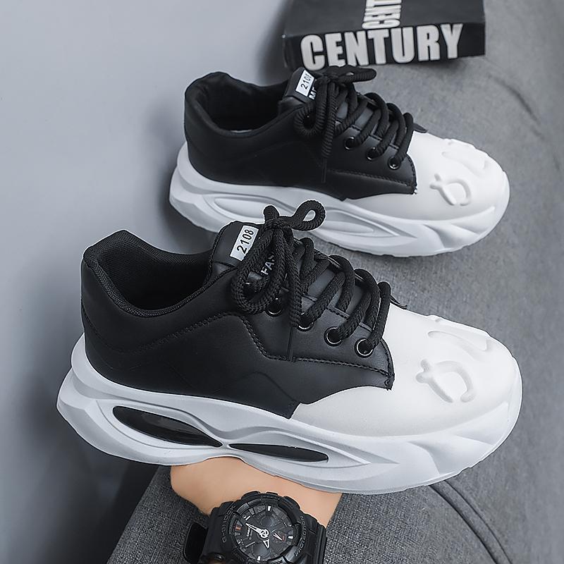 2025 Designer men's casual sports shoes thick sole increase casual walking walking men's shoes anti-slip wear