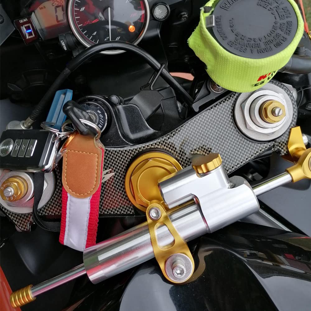 Damper Bracket,Motorcycle Steering Stabilizer Damper Mounting Bracket Kit Fix Accessory Replacement YZFR1 2002-2017 YZFR6 2006-2020