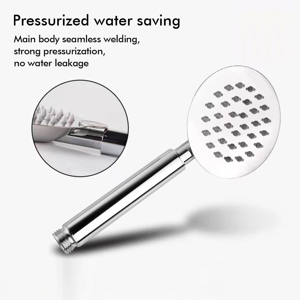 Gunmetal Hand Shower Round Head High Water Pressure Bathroom Portable Handheld Shower 304 Stain Steel Accessories