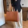 European Vintage Style Business Tote With Zipper Closure And Multicompartment
