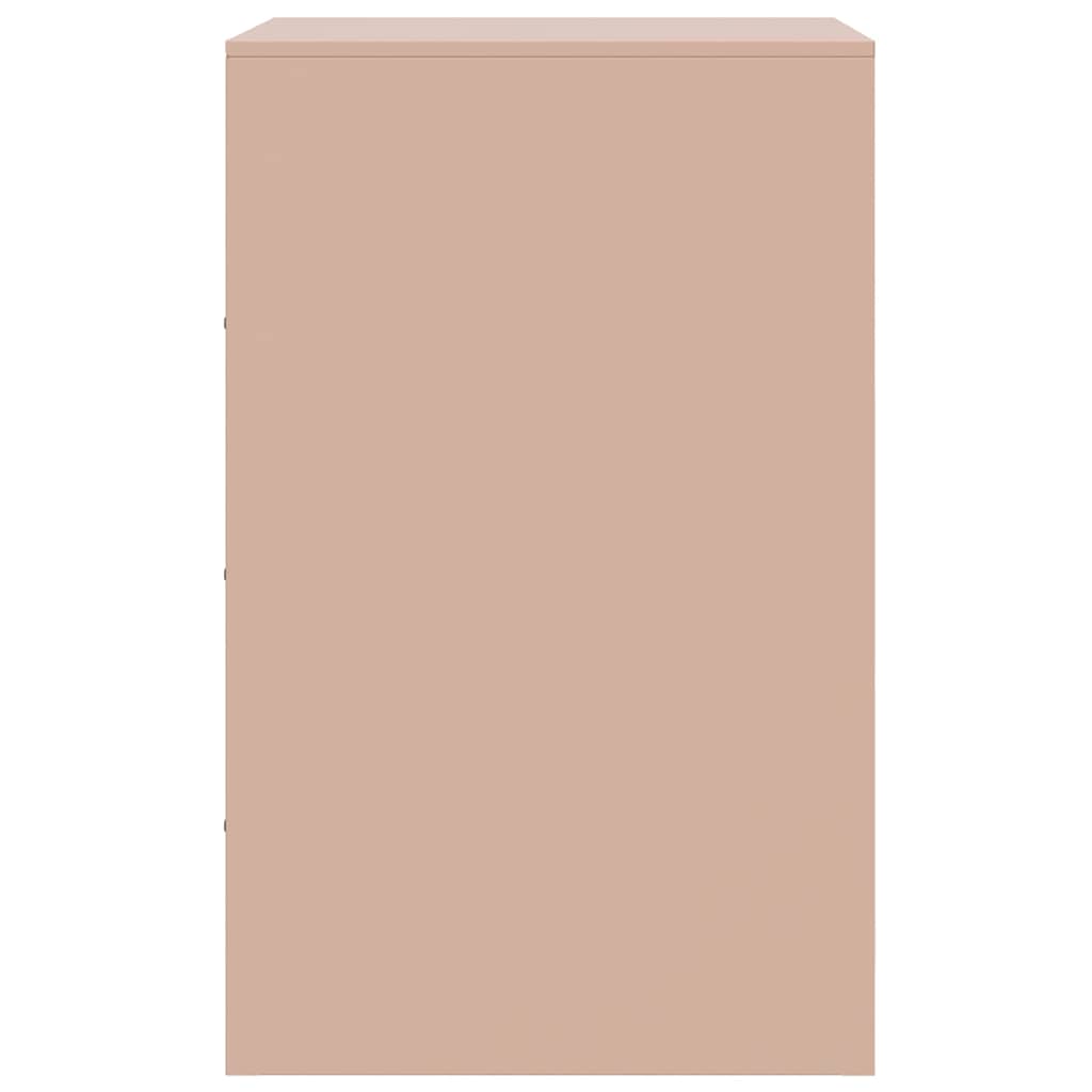 Pink Nightstand 34.5 X 39 X 62 Cm Steel