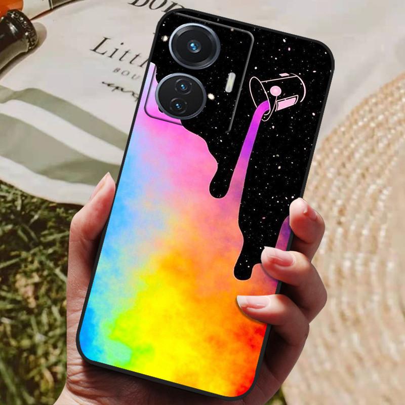 Etui dla vivo T1 4G VivoT1 V2153 Miękkie Silikonowe Etui na Tył z TPU dla vivo T1 44W Etui na Telefon Snapdragon 680 Ochronne Modne Coque