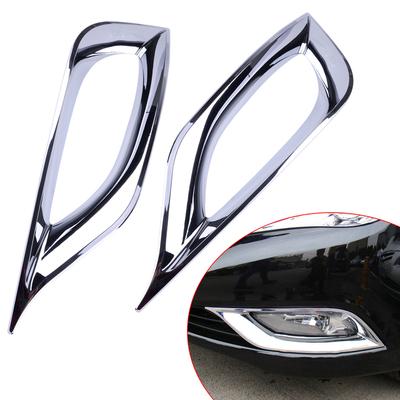 CITALL 1 Pair ABS Chrome Car Front Fog Light Cover Trim Molding Fit for Hyundai Sonata I45 YF 2011 2012 2013 2014 Stytling