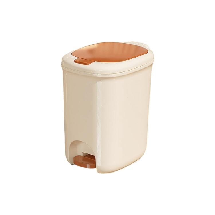 Pedal Bathroom Trash Can for Kitchen Hotel Home or Office 8/12L Trash Can with Lid for Household and Professional