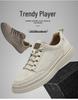 Men's Trendy British Casual Leather Sports Board Shoes, Retro Workwear Style