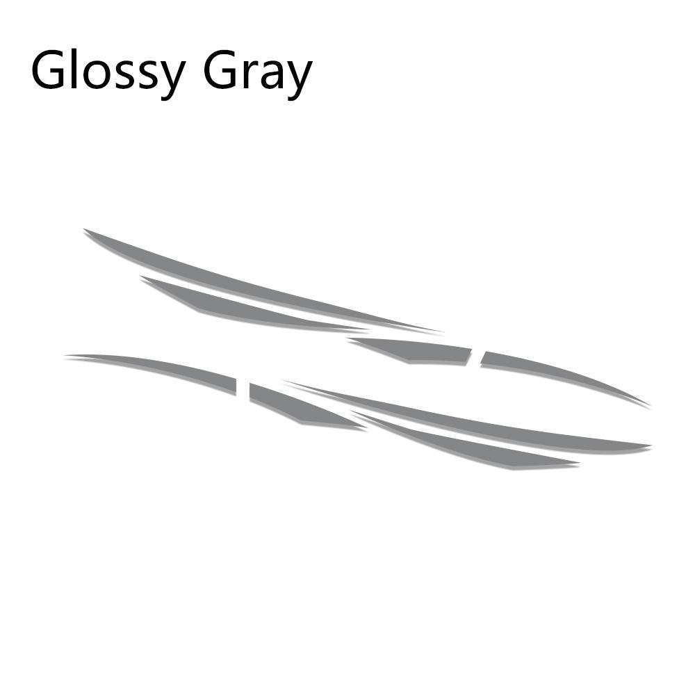 

Декоративные наклейки на боковые пороги автомобиля - защита от царапин с креативными узорами для обеих сторон транспортного средства. серый