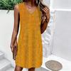Plus Size V Neck Sleeveless Dress Verdant Mountain Waterfall Art Print For Wilderness Adventure Tour