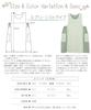NISHIKI Women's Apron, Easy to Wear, Cute Silhouette, Wrinkle-Resistant Cotton-Polyester, Long Length, with Pockets (Green Stripe: J/ML/ka2203)