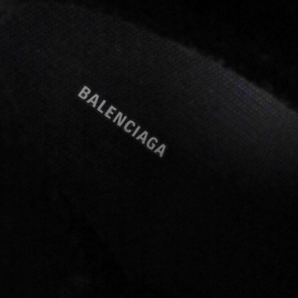 Great BALENCIAGA short boots TROOPER Black series rubber Women 679326 Used