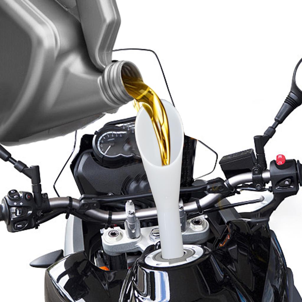 Petrol Fuel Filler Filling Funnel Tube Plastic White Long Spout Add Oil Fuel Glass Water Small Diameter Funnel Car Accessory