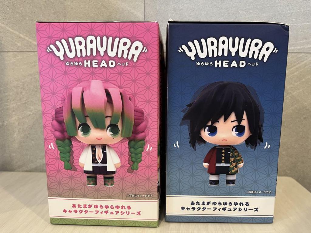 [USED] Yurayura Yurayura Head Demon Slayer Mitsuri Kanroji and Giyu Tomioka Figure Mascot