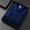 New Men'S Business Casual Long Sleeved Solid Color Polo Shirt Fashionable And Comfortable Summer Versatile Top