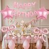 Pink Balloon Set with Bow, Birthday Letters, Colorful Confetti Balloons for Princess Tea Party, Birthday Proposal