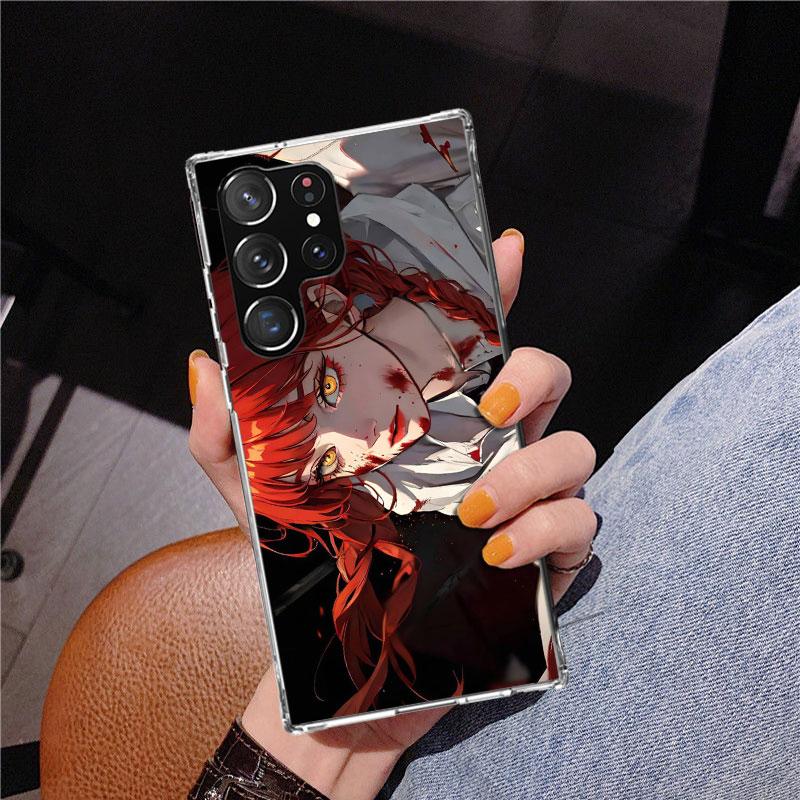 C-Chainsaw Mans Makima Phone Case For Samsung Galaxy S24 S25 Edge S26 Ultra S23 S22 S21 Plus S20 FE + Personalized Print Cover G