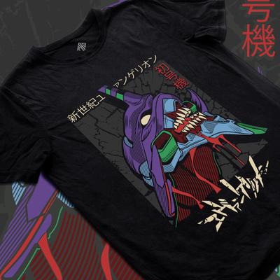 Evangelion Unit-01 T-Shirt Mens Womens Tees Top EVA-01 Mecha Anime Fan Art Tee