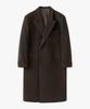 Suare Women 100% Wool Long Coat Deep Brown