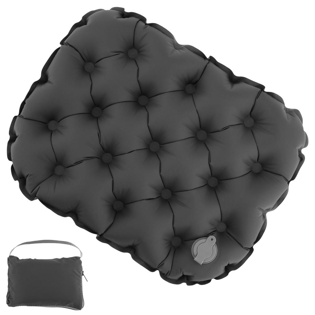 Coussin de Siège Gonflable Portable Léger Voyage Coussin d'Air Assis Camping Extérieur Coussin de Sommeil pour Randonnée Bureau Avion Voiture
