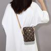 Mini Crossbody Handytasche Damen Weiches Synthetikleder Vertikaler Stil Mit Reißverschluss Innentasche