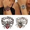 Dark Punk Style Rhinestones Arachnid Bracelet With Adjustable Closure Perfect For Halloween Outfits And Theme Event