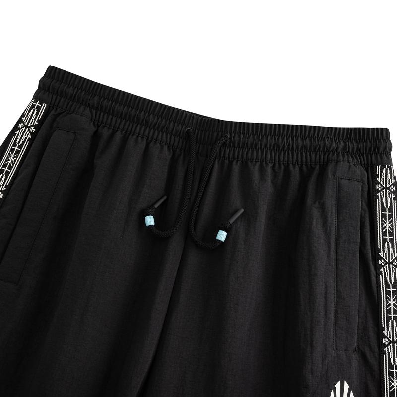 Anta Kyrie Basketball Series Fashion Versatile Trendy Simple Loose Sports Woven Casual Long Pants Unisex Bottoms Black 172631508-1