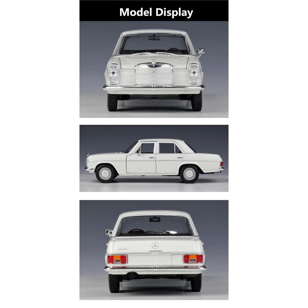 Welly 1/24 Mercedes-Benz 220 Alloy Car Model Diecasts Metal Classic Retro Old Car Model Simulation Collection Childrens Toy Gift