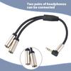 Headphone Splitter, 3.5mm Male To 2 Female Port,7.87''/20cm Right Angled Extension Cable for Phone, Tablet & More