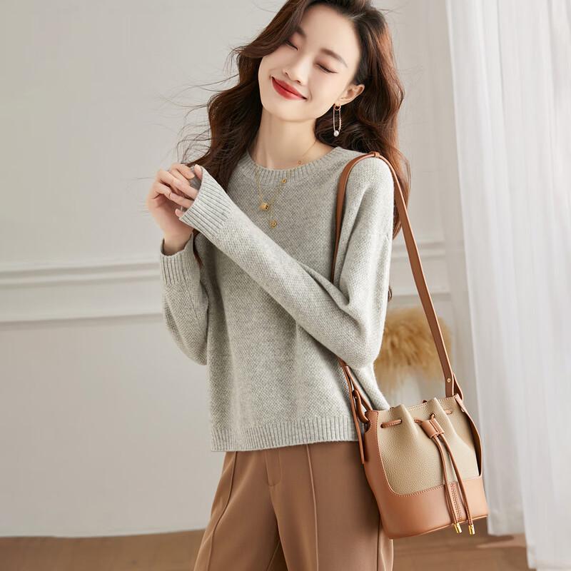 Srcr Women's 100% Wool Long-Sleeve Sweater