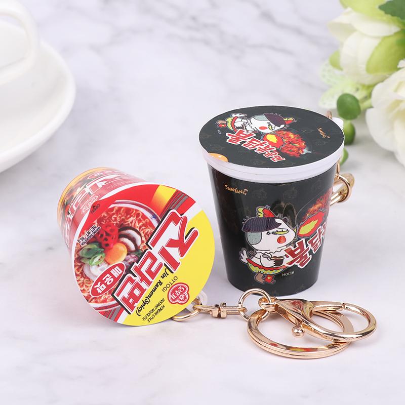 1 Piece Bowl Noodle Turkey Noodles Spicy Ramen Charm Mini Snacks Bag Pendant Simulation Instant Noodles Keychain Christmas Gifts