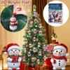 Christmas Countdown Ornaments 2D Acrylic Advent Decoration Snowman Christmas Countdown Ornaments for Tree Branches Windowsills