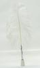 2 Set Pack Japanese Processed Ostrich Large Feather Brass Disc Pen Brass Da Cap Pen Stand White Feather + Q-S1P2WD-2