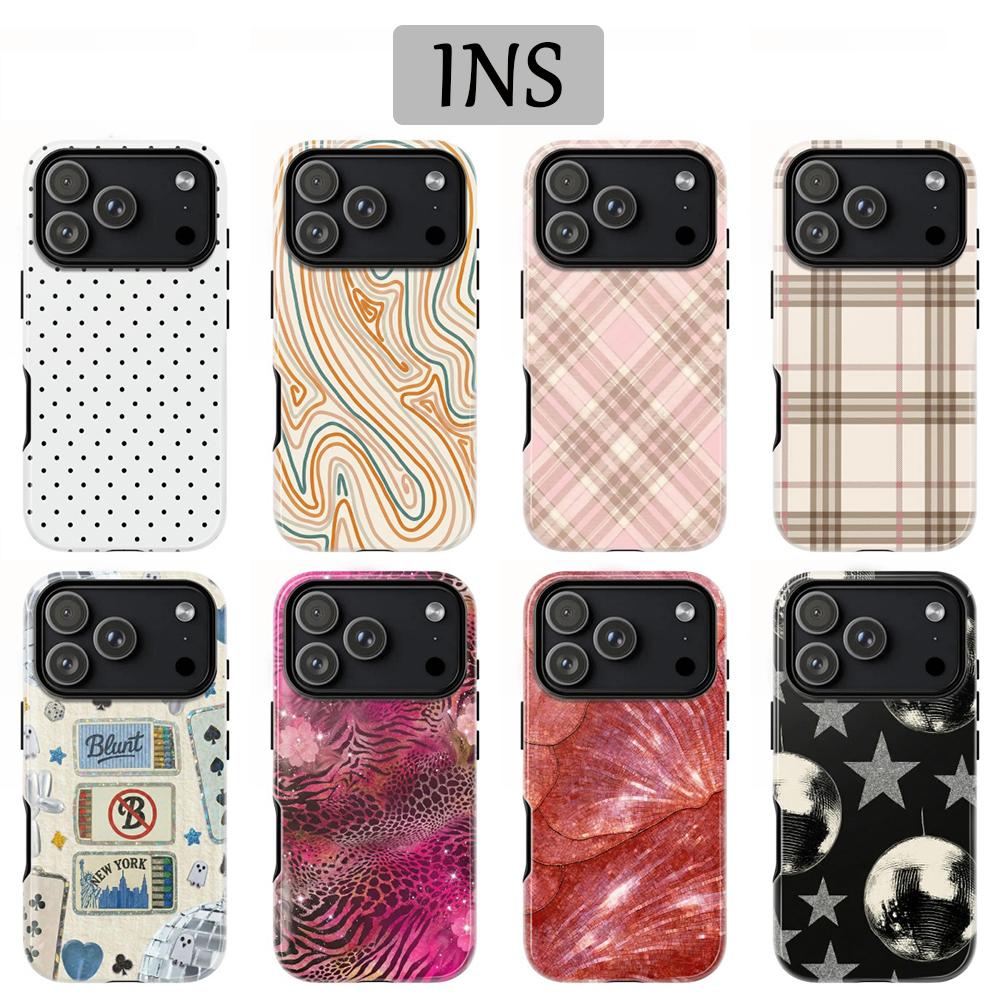 Clmj Color Lines Phone Case For Samsung Galaxy A56 A36 A26 S26 S25 S24 S23 S20FE Ultra Plus 4G 5G Luxury Double-layer Back Cover
