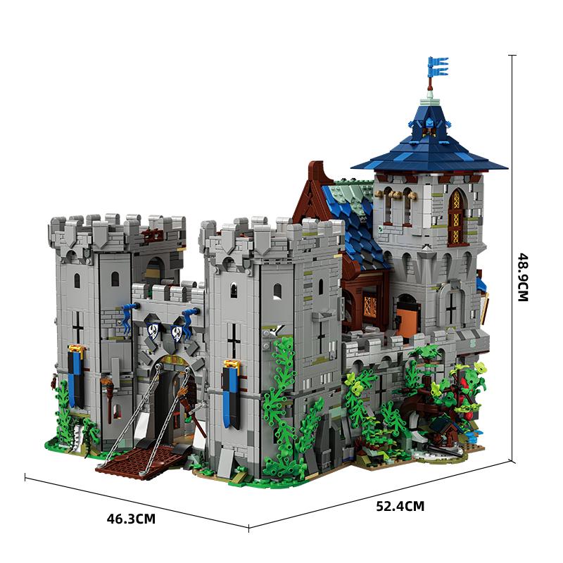 Non-Toxic 6640Pcs Medieval Jungle Castle Building Blocks Forest Castle Model Bricks Desktop Decoration Diy Toys For Kids Holiday Gifts