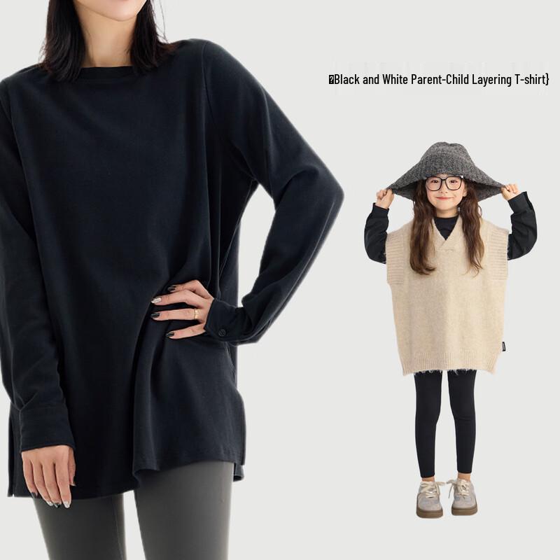 

Girl s Viscose Blend Double-Sided Fleece Long Sleeve T-Shirt 110