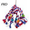Cotton Rope Bird Chew Toy Colorful Parrot Toy, Biting Cockatiel Chewing Cage Accessory for Lovebird Budgie Parakeet