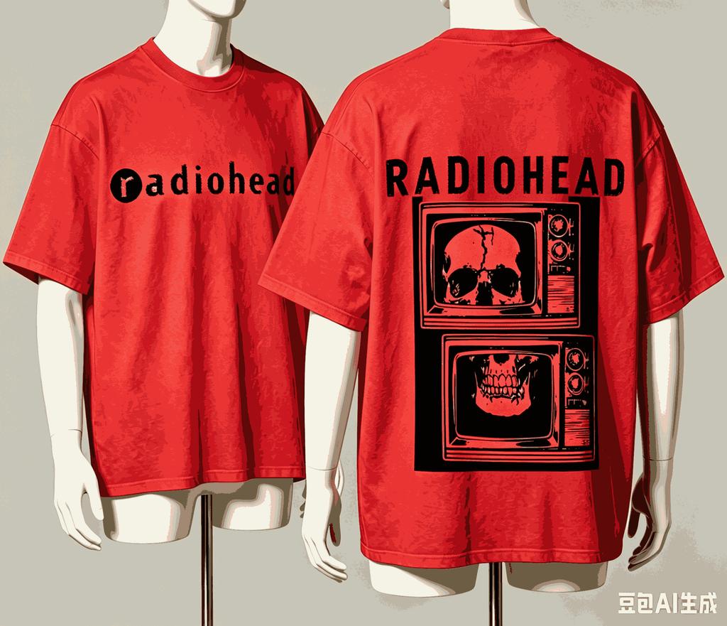 Radiohead For Fan Gift Tshirt Unisex Unisex Harajuku Oversized Unisex Short Sleeve Streetwear High Quality Couples Retro Fashion