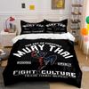 Muay Thai Fight Culture Pattern Bedding Duvet Cover Set  (1*Duvet Cover 2*Pillowcases, Without Duvet Insert)